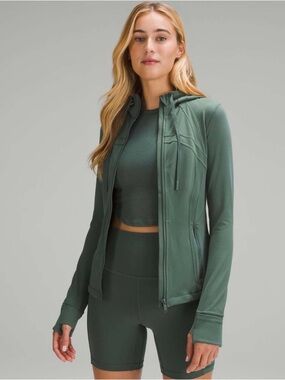 Lululemon Hooded Define Jacket *Nulu Full Zip in Dark Forest Green Womens Size 2